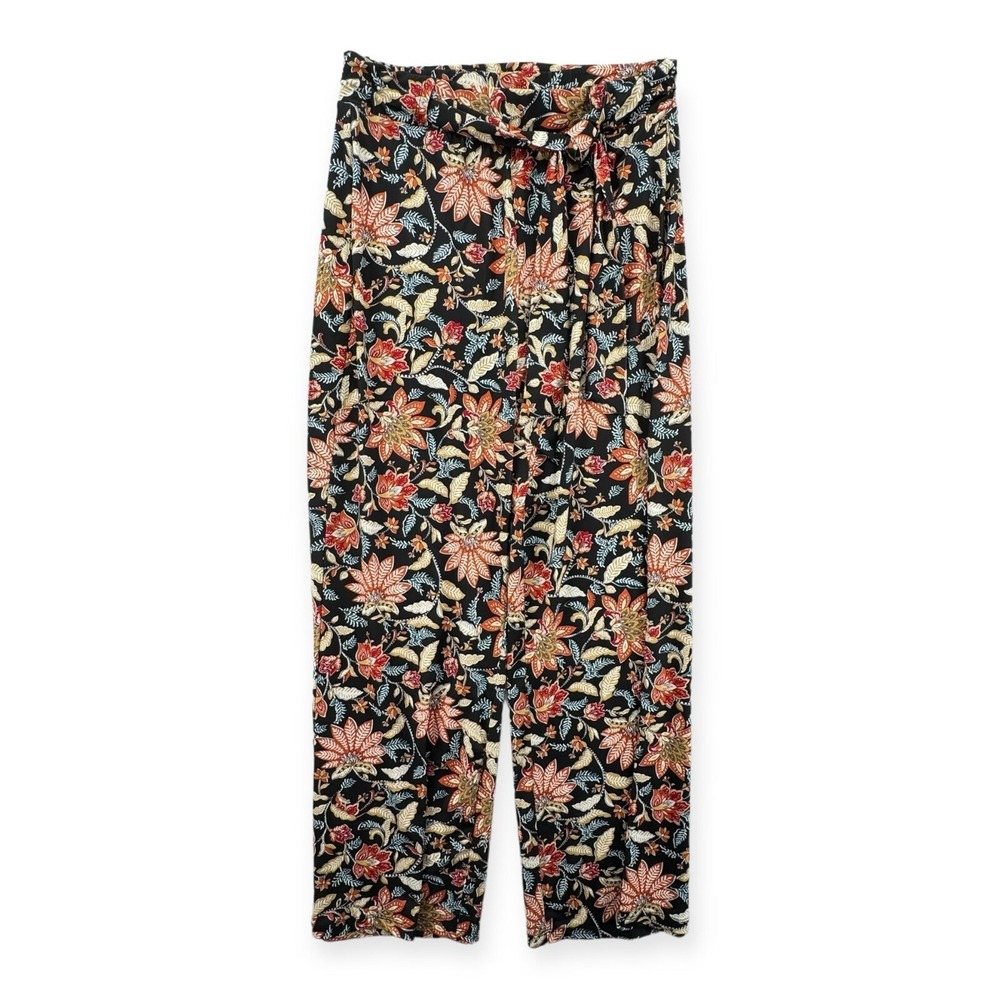 Philosophy Wide Leg Pants Womens Small Boho Floral Print Stretch Pull On NWT